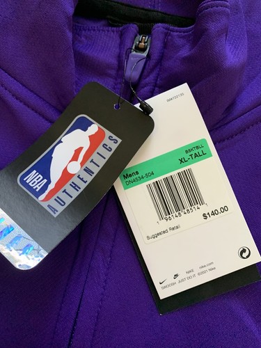 Nike Engineered LA Lakers Showtime Full-Zip Warm Up Hoodie Men XL Tall New - Picture 9 of 13