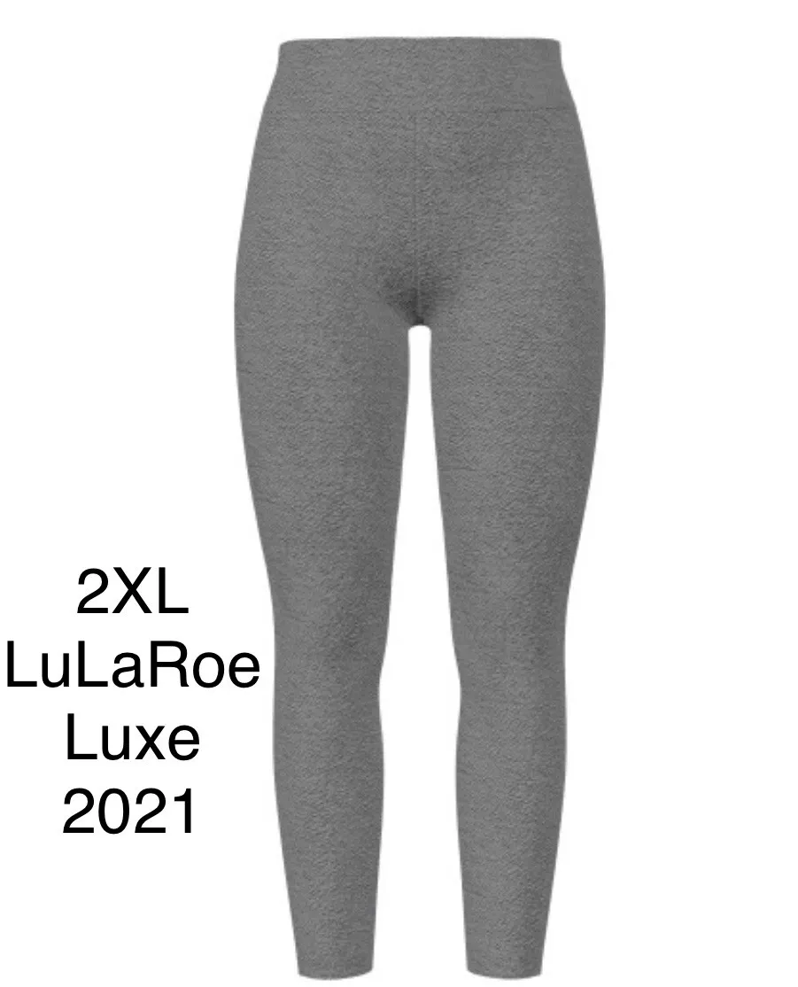 LuLaRoe 2XL Luxe Gray - Textured Jacquard - Women’s Leggings #4751