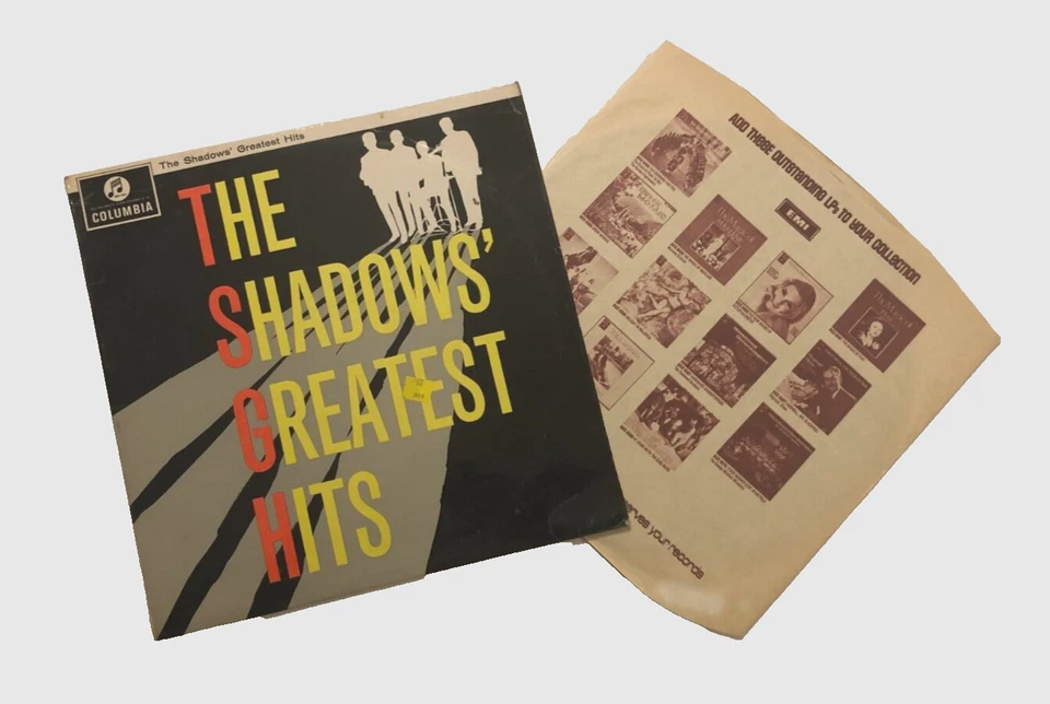 The Shadows Hits 33SX 1522 Mono Columbia Records UK Import Vintage 1963 LP Vinyl - Image 3 of 4