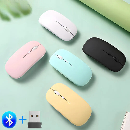 Rechargeable Wireless Bluetooth Mouse Silent Ergonomic Portable Mice for Laptop PC
