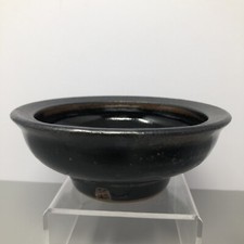 Nic Harrison for Trelowarren Pottery Small Bowl Flared Rim Tenmoku Glaze #740