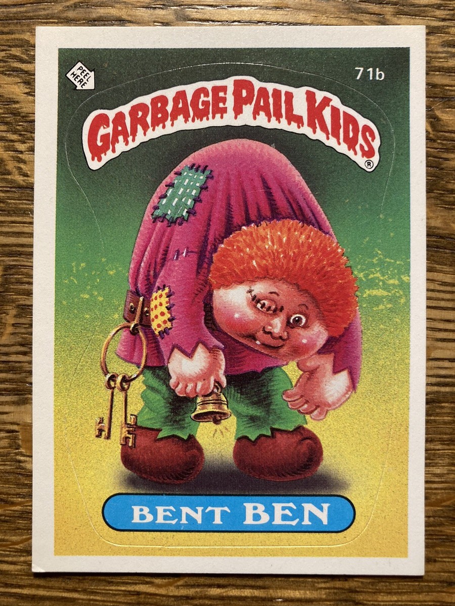 1985 Topps Garbage Pail Kids GPK OS2 BENT BEN 71b GOLD DUST PRINT