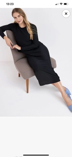 Next Trendy Black Maternity & Nursing Dress - Size L / 16 - 18, BNWTGs