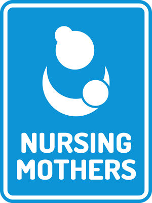 Portrait Round Plus Nursing Mothers Wall or Door Sign | Baby Rooms Signage