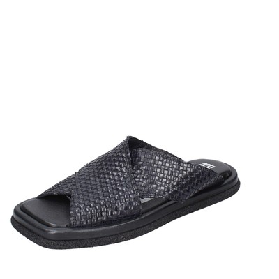 shoes men MOMA sandals black leather 19402G VINTAGE EX685