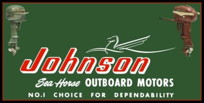 Johnson Sea Horse Boat Motors NEW Metal Sign 18