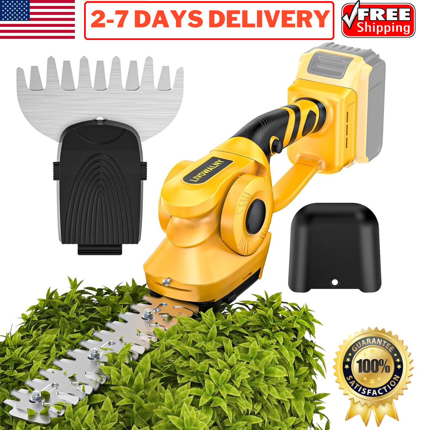 For Dewalt 20v Max Battery Grass Shears Shrub Bush Weed