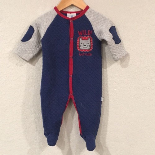 Duck Duck Goose Baby Boys Sz 3-6M Quilted Footie Sleeper