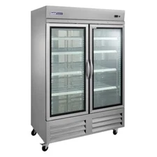 Central Exclusive Glass Door Reach-In Refrigerator, Two Doors