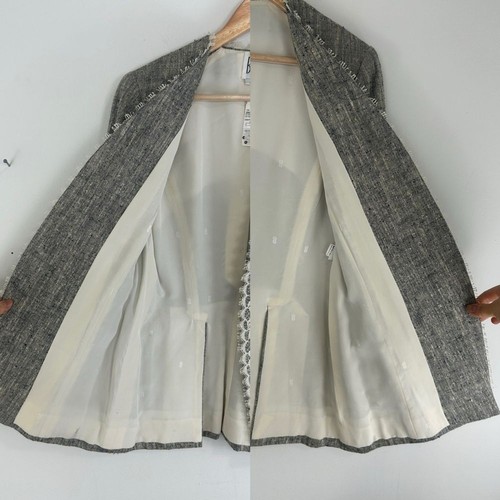 Vintage NWT Bill Blass Gray and White Tailored Blazer and Skirt Suit - Picture 6 of 8