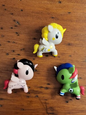 3 tokidoki unicorno Neon Star Squad Figures Sam Hana Celeste  Series 1