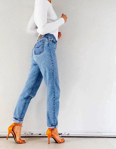 USA Vintage Levis 17501 501 Damenjeans (Etikett 13M) W30 L32 Größe 12 High Waist
