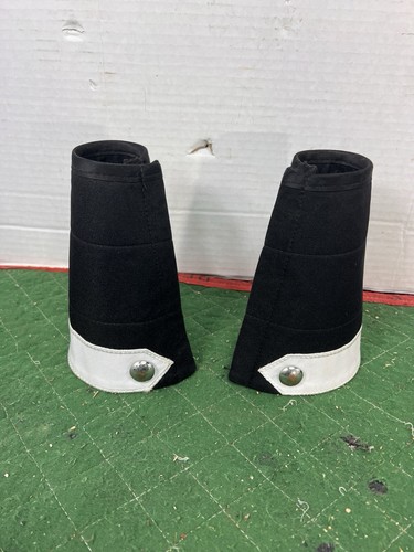 Band Uniform / Superhero Sleeve Gaunlet Cuff Wristband Arm Guard Black & White S