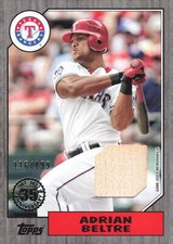 2022 Topps #87BR-ABE Adrian Beltre 1987 35th Anniversary Relics Black #/199