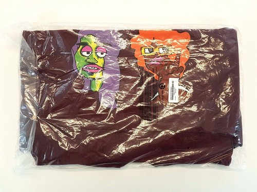 Supreme Gonz Heads Crewneck Sweater Burgundy Size L Mens FW17 New - Picture 3 of 11