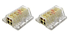 PB-1448 4 Gauge to 8 Gauge Ground or Power Distribution Blocks Gold Finish 2 PCS