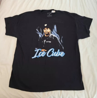 Ice Cube Music Icon Blue Flames Mens Adult Graphic Print Tee New Sz XL, 2XL, 3XL