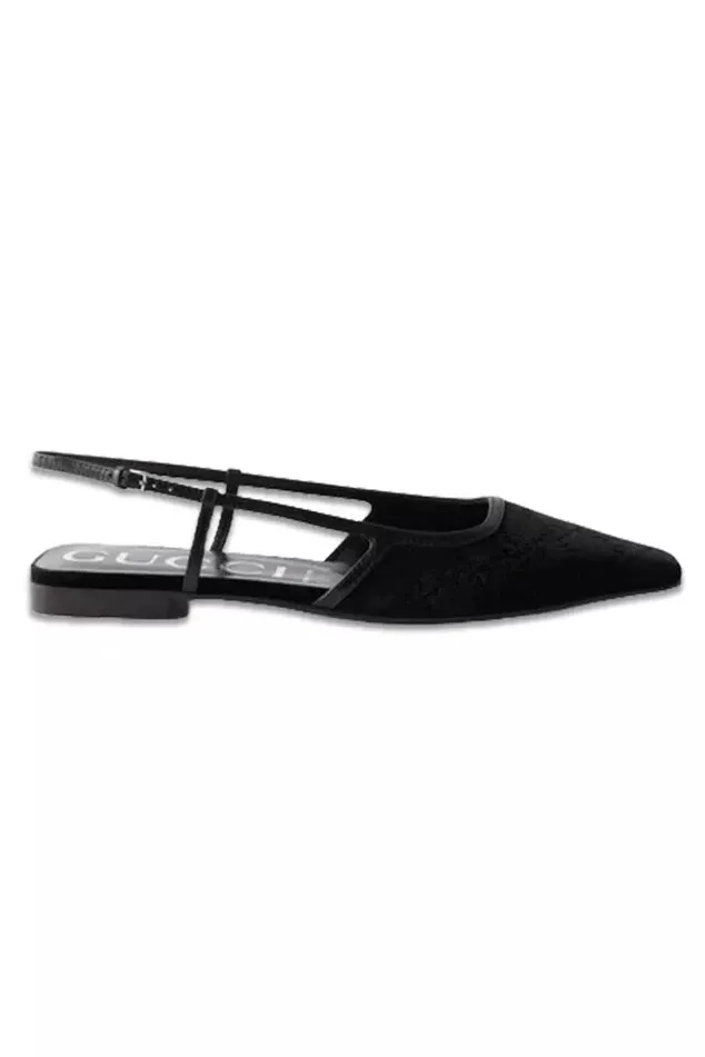 Chaussures plates Gucci GG jacquard velours