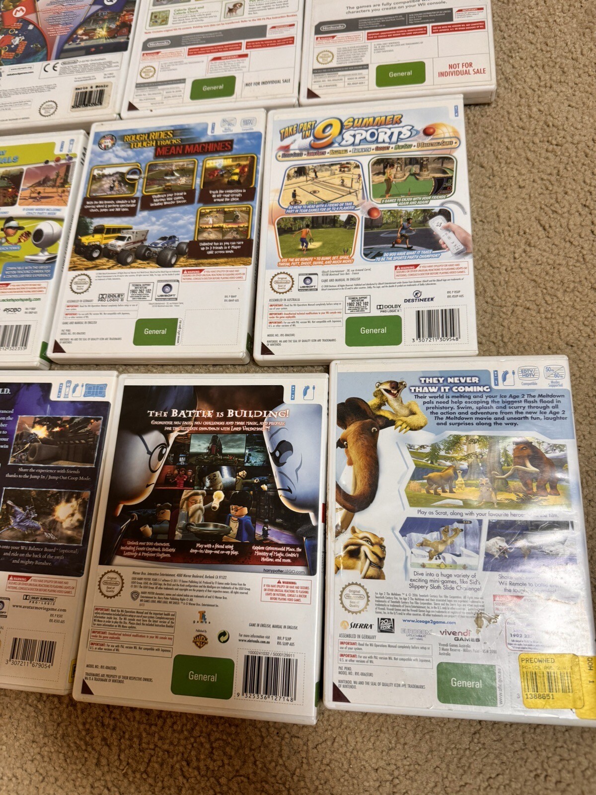 17 Nintendo Wii Assorted Video Games Bulk Bundle Lot Collection Mario