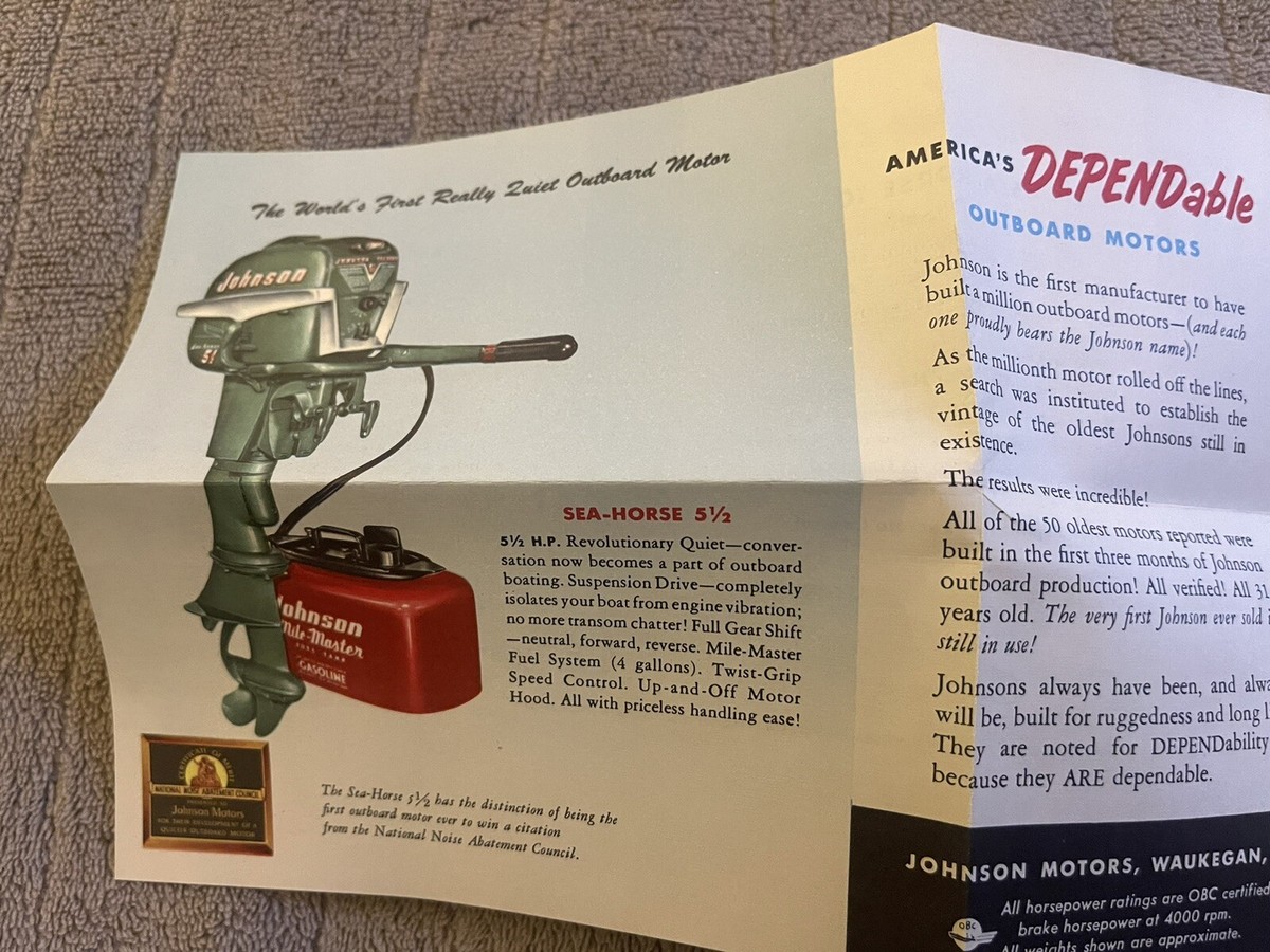 BROCHURE HORS-BORD VINTAGE-1954 Evinrude Hors-Bord - Navigation De