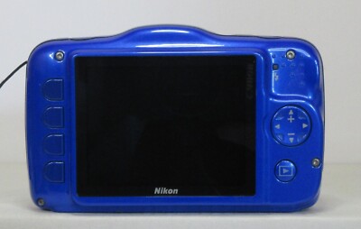 Nikon COOLPIX S32 13.2MP 3x Zoom Waterproof Digital Camera Blue