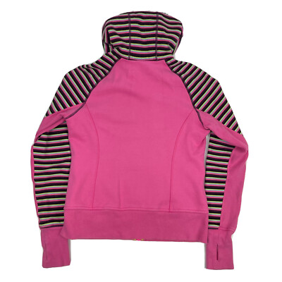 Lululemon Scuba Hoodie Pink Striped Full Zip Women’s Size