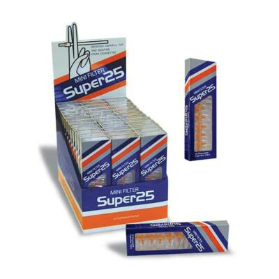 Super 25 Mini Cigarette Filters Tips 10 In Pack 36 x Packs (Full Box) 360  Total