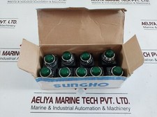 Lot of 9X Sungho PR25P-4L(LED TYPE) Green Signal Lamp