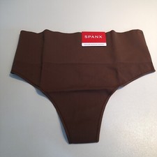 Spanx Women's EcoCare Thong Underwear Brown M