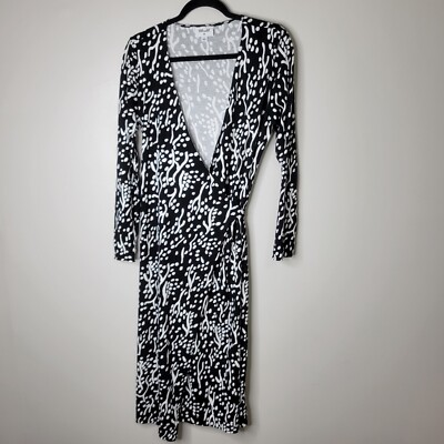 Diane Von Furstenberg & Target M Black & White Print Long Sleeve Wrap Dress | eBay Diane Von Furstenberg & Target M Black & White Print Long Sleeve Wrap Dress | eBay