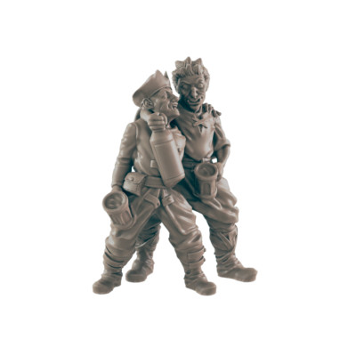 Pair of Drunks - Everyday Folk - Minis - EC3D - - Dungeons & Dragons - RPG - Tab