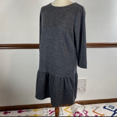 LOFT Sweater Dress Size LP Petite Gray 