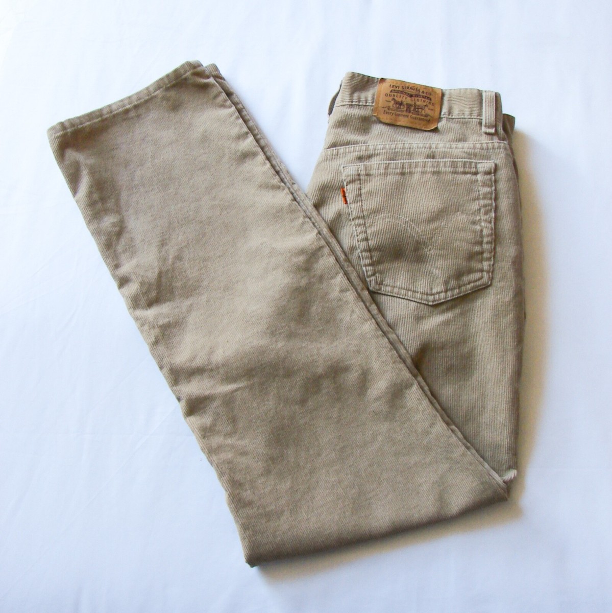 服/ファッション 80s levi's remaked corduroy trousers Men's Vintage 80s Levi's Orange Tab Beige Corduroy Straight Leg
