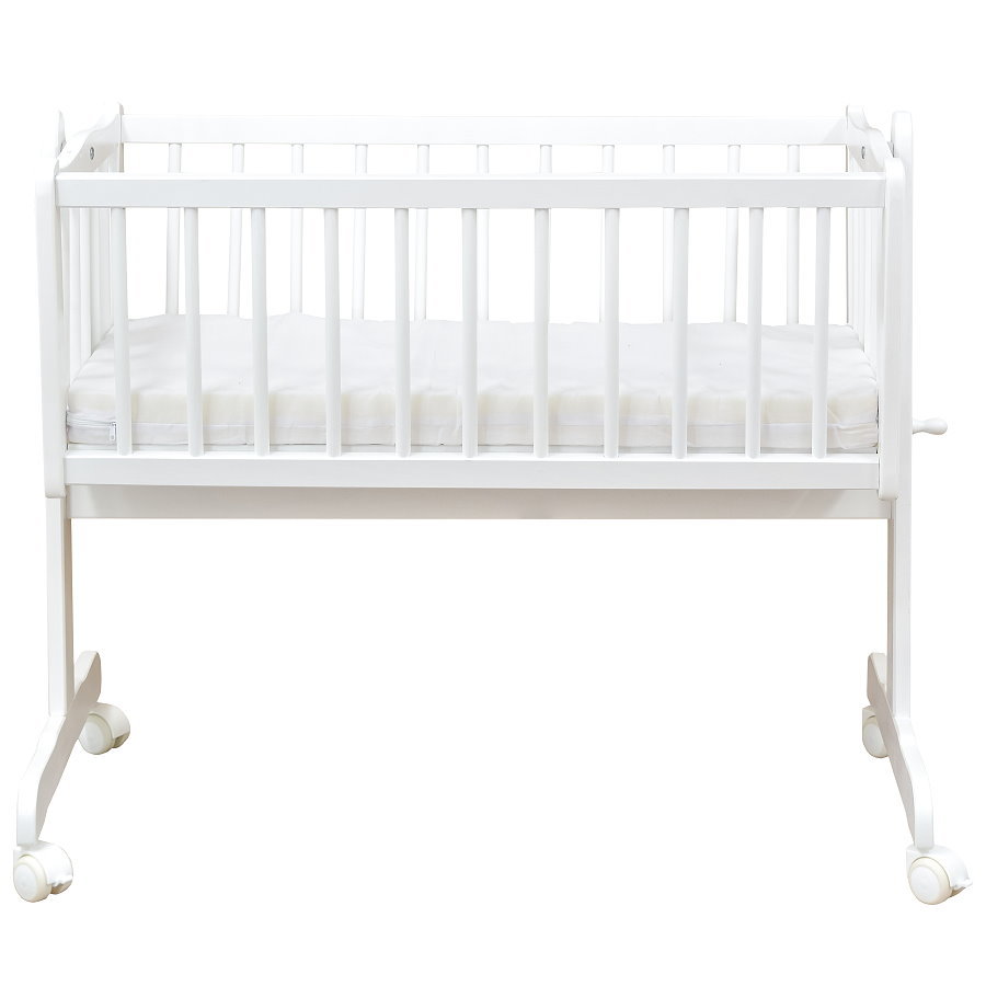 Wiege Schaukelwiege Babywiege Holz Weiß Bettset Prince Prinz komplett