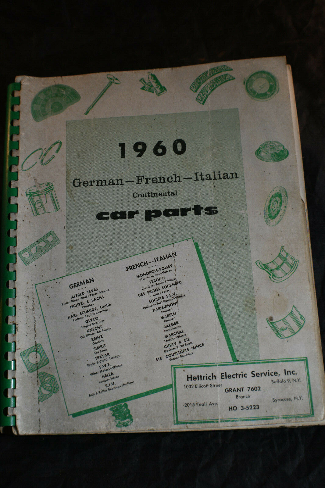 1960 German - French - Italian CONTINENTAL Car Parts - Hettrich Electrical