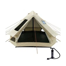 DANCHEL OUTDOOR B2I 4 Season Inflatable Hot Tent with Stove Jack, No Center P...