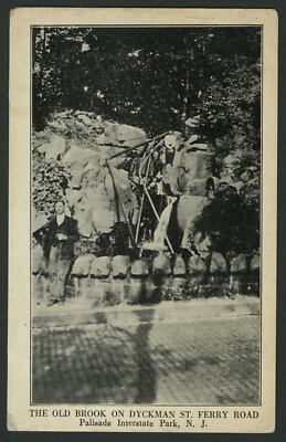 Englewood NJ: c.1915 Postcard OLD BROOK, BYCKMAN ST. FERRY ROAD Palisades Park