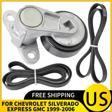 Drive Belt & A/C Serpentine Tensioner 90K-38159 For Chevy Silverado GMC Savana