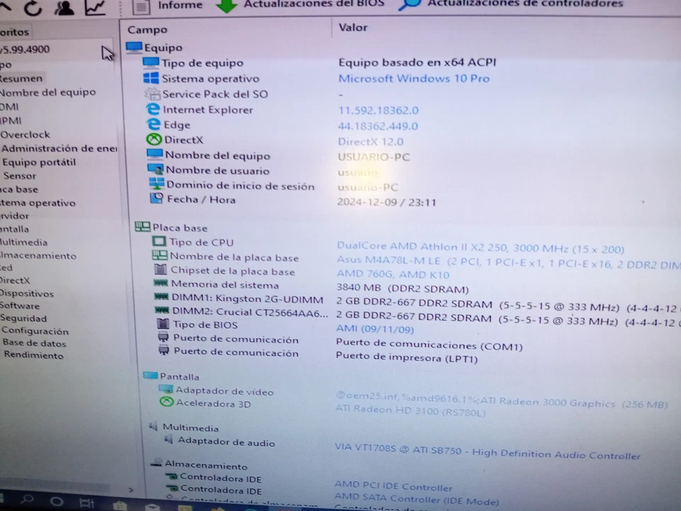 Placa base ASUS M4A78L-M LE + Athlon II 250 a 3 Ghz. + Refrigerador +4 Gb. DDR2 - Imagen 2 de 3