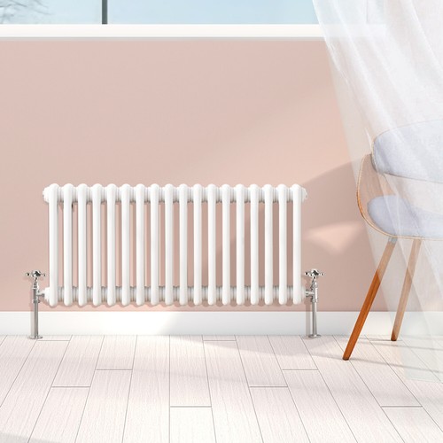 Vertical Horizontal Cast Iron Style Traditional Radiator Heated Towel Rail White - Picture 5 of 84