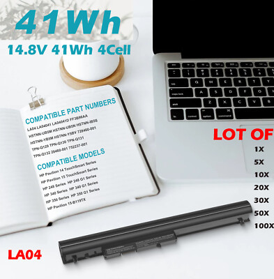  LOT OF LA04 LA04041 Battery  For HP Pavilion 14 15 Serie 728460-001 752237-001