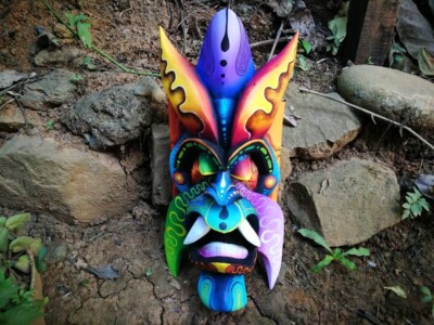 Tradicional Boruca Mask, Costa Rica indigenous Art, tribal Mask, authentic art