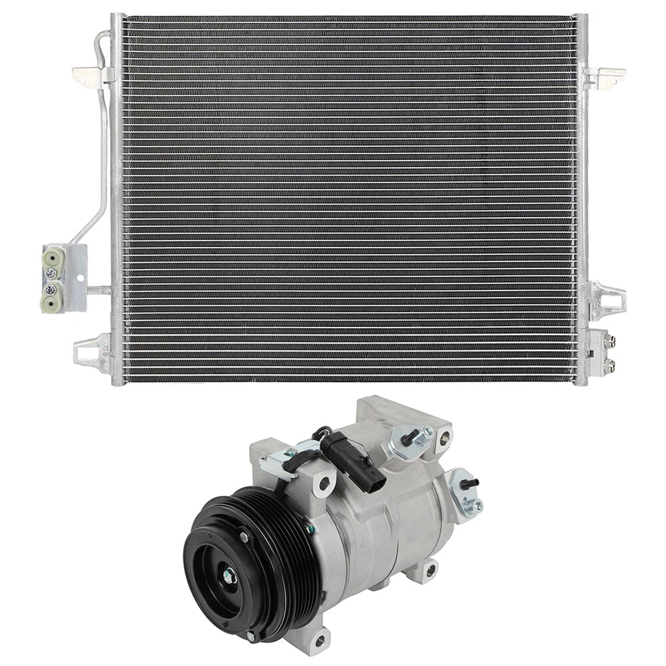 A/C Condenser and A/C Compressor set Fits 2008-2010 Chrysler Town & Country - Image 3 of 4