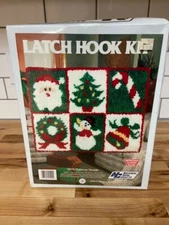 National Yarn Crafts Christmas Holiday Latch Hook Kit Snow Bear 18x24 XR79