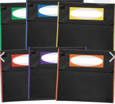 Really Good Stuff Store More Deep-Pocket Chair Pockets  6 Pack   Black