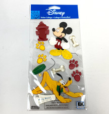 Jolee's Boutique Disney Stickers Mickey Mouse Pluto Dog Bones Paw Prints New