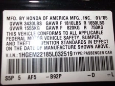 Column Switch Assembly Coupe Dx Fits 01-05 CIVIC 412500
