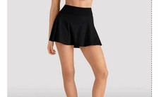 Bloch Dancewear Black Circle Wrap Skirt Pull On Elastic Waist Sz S Adult