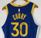 Stephen Curry "2x MVP" Signed Warriors Nike ADV NBA Authentic Jersey USASM & BAS