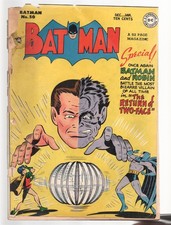 BATMAN #50 1948 DC COMICS RETURN OF TWO-FACE GOLDEN AGE 1.0 FR GOLDEN AGE COMIC